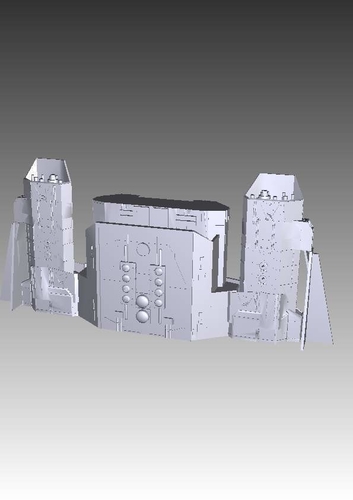 Stargate Atlantis ancient battlecruiser 3D Print 211767 Stargate Atlantis ancient battlecruiser 3D Print 211767
