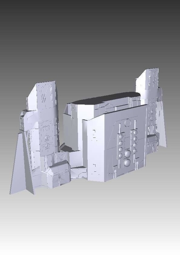 Stargate Atlantis ancient battlecruiser 3D Print 211768 Stargate Atlantis ancient battlecruiser 3D Print 211768