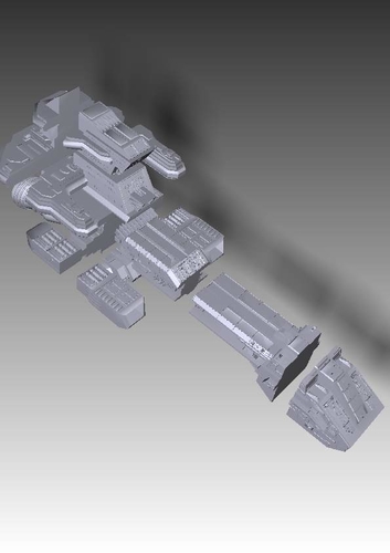 Stargate SG-1 Prometheus Tauri spaceship 3D Print 211783 Stargate SG-1 Prometheus Tauri spaceship 3D Print 211783