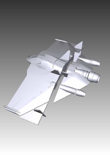 Stargate SG-1/Atlantis F-302 Tauri fighter 3D Print 211892 Stargate SG-1/Atlantis F-302 Tauri fighter 3D Print 211892