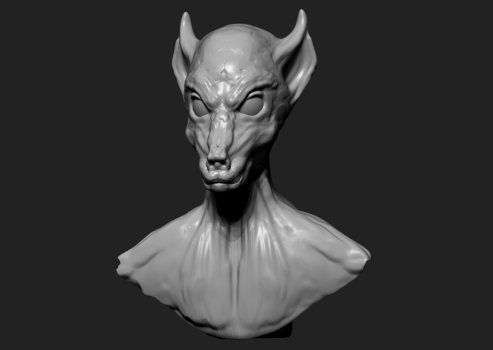 Dogman Bust 3D Print 212318 Dogman Bust 3D Print 212318