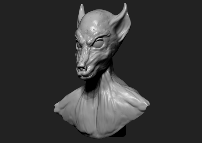 Dogman Bust 3D Print 212319 Dogman Bust 3D Print 212319