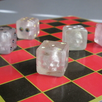 Small Embedded Skull Dice for transparent print 3D Printing 212561