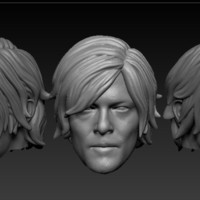 Small Head Daryl Dixon The Walking Dead 3D Printing 212734