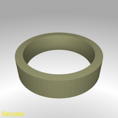 Flat Ring Thin - Size 7 3D Print 213303