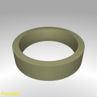 Small Flat Ring Thin - Size 7 3D Printing 213303