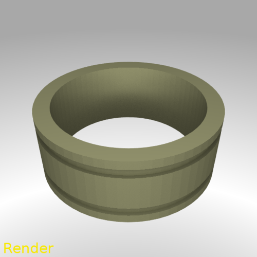 Ring Engraved Lines - Size 7 3D Print 213305