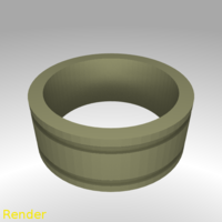 Small Ring Engraved Lines - Size 7 3D Printing 213305