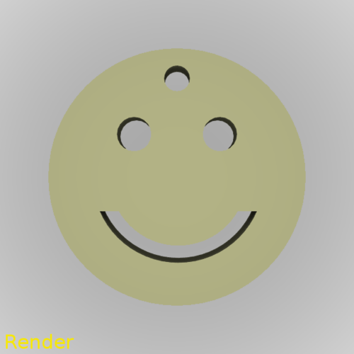 Smiley Emoji Happy Keychain 3D Print 213327