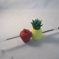 Small PPAP 3D Printed Pen-Pineapple-Apple-Pen holder 3D Printing 213429