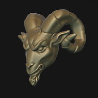 Small Ram head 3D Printing 213472