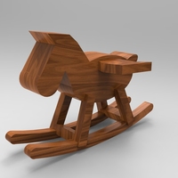 Small Rocking horse 3D Printing 21350