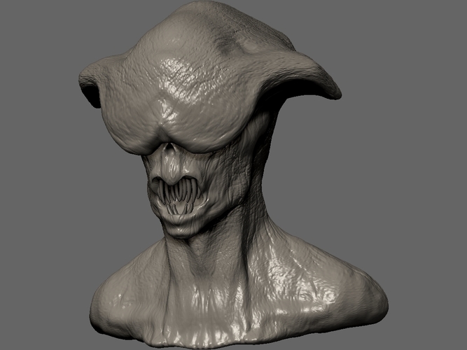 Creature Bust 3D Print 213521 Creature Bust 3D Print 213521
