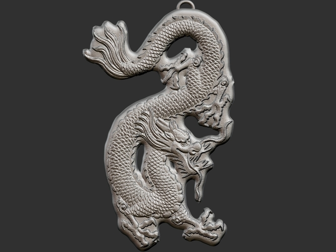Dragon Pendant 3D Print 213529 Dragon Pendant 3D Print 213529