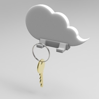 Small Cloud keychain holder 3D Printing 21360