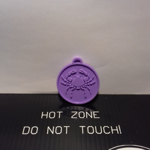 ​Cancer Zodiac Medallion Pendant 3D Print 213611