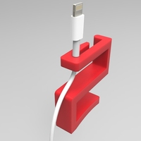Small Charger wire holder 3D Printing 21363