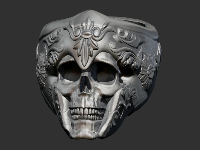 Skull Ring 3D Print 213772 Skull Ring 3D Print 213772