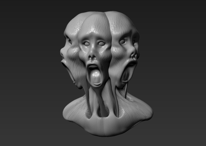 Horror Head 3D Print 213838 Horror Head 3D Print 213838
