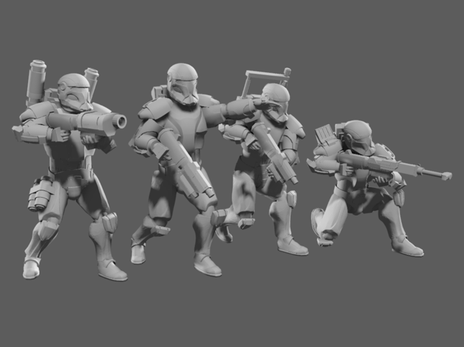 Vanguard Trooper Bundle 3D Print 214155 Vanguard Trooper Bundle 3D Print 214155