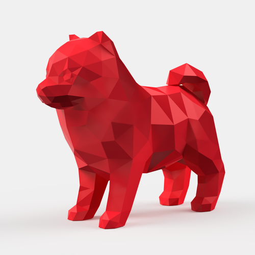 Spitz Low Poly 3D Print 214369 Spitz Low Poly 3D Print 214369