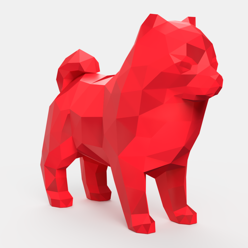 Spitz Low Poly 3D Print 214370 Spitz Low Poly 3D Print 214370