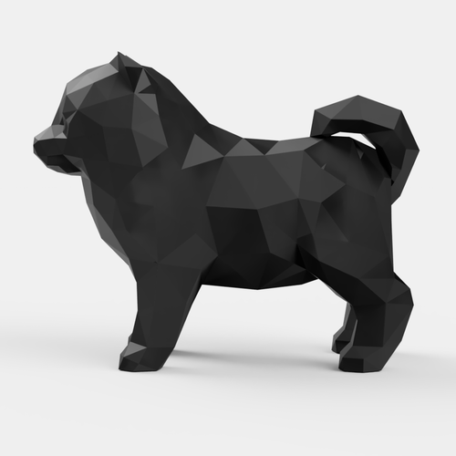 Spitz Low Poly 3D Print 214371 Spitz Low Poly 3D Print 214371