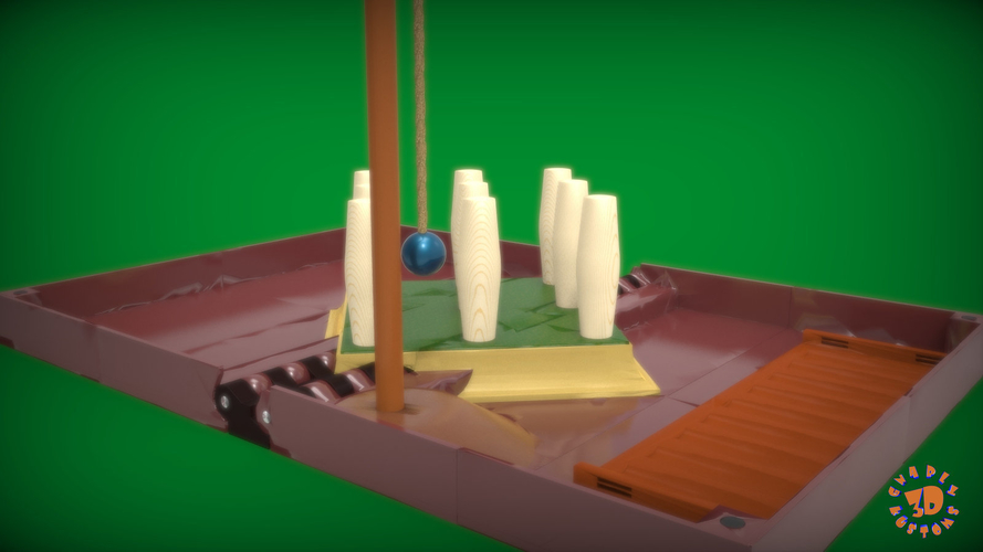 The Bar Skittles Game 3D Print 214573 The Bar Skittles Game 3D Print 214573