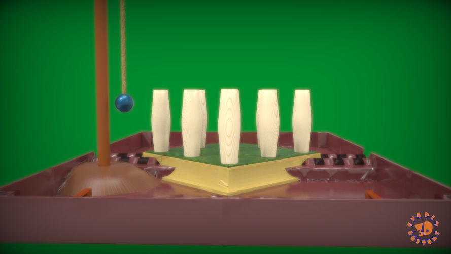 The Bar Skittles Game 3D Print 214574 The Bar Skittles Game 3D Print 214574