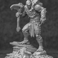 Small Turtle Barbarian Statue Kit 3D Printing 214726