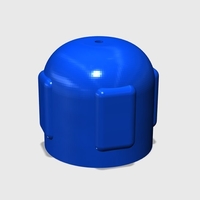 Small SCUBA - DIN Regulator Dust Cap 03 3D Printing 214927