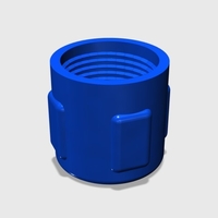 Small SCUBA - DIN Regulator Dust Cap 02 3D Printing 214930