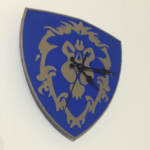 World Of Warcraft Emblem of the Alliance Clock 3D Print 214992