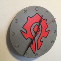Small World Of Warcraft Emblem of the Horde Clock 3D Printing 215009