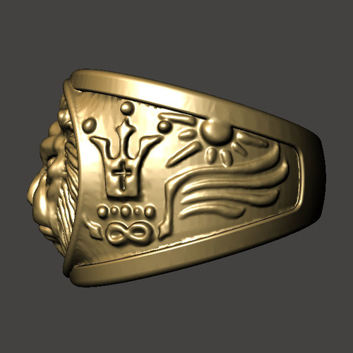 lion ring 3D Print 215450