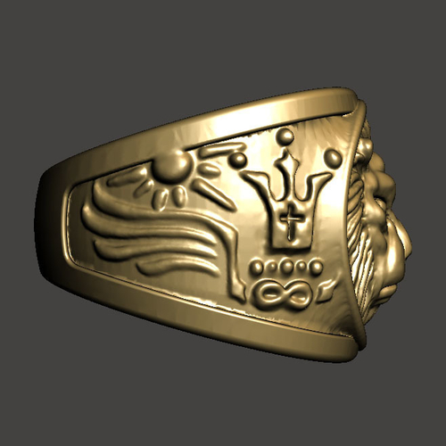 lion ring 3D Print 215451