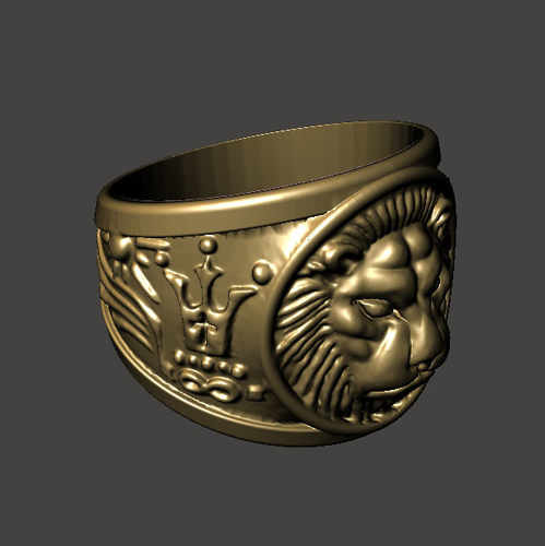 lion ring 3D Print 215453