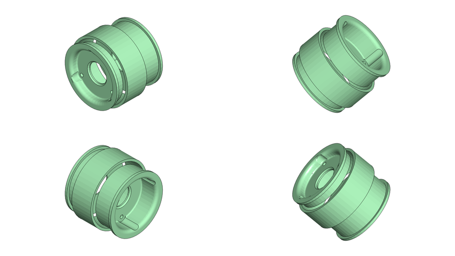 Crawler Scaler Rims 1.9" for HG P407 Tamiya Bruiser Clone 3D Print 216236 Crawler Scaler Rims 1.9" for HG P407 Tamiya Bruiser Clone 3D Print 216236