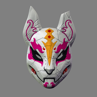Small Fortnite Drift Mask Special Kitsune Cosplay STL File  3D Printing 216259