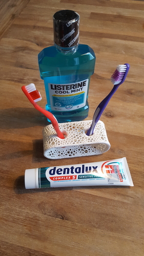 Designer Toothbrushholder ( with Voronoi pattern) 3D Print 216280 Designer Toothbrushholder ( with Voronoi pattern) 3D Print 216280