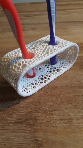Designer Toothbrushholder ( with Voronoi pattern) 3D Print 216281 Designer Toothbrushholder ( with Voronoi pattern) 3D Print 216281