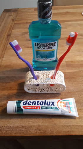 Designer Toothbrushholder ( with Voronoi pattern) 3D Print 216282 Designer Toothbrushholder ( with Voronoi pattern) 3D Print 216282