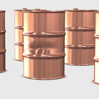 Small Oil Barrels 1/35th scale 3D Printing 216309