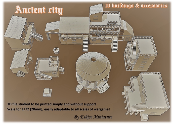 Ancient city for Wargame - Scenery pack 3D Print 216743