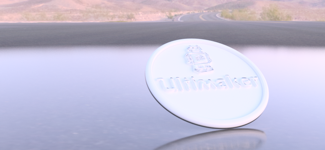 Coaster with Ultimaker logo 3D Print 217036 Coaster with Ultimaker logo 3D Print 217036