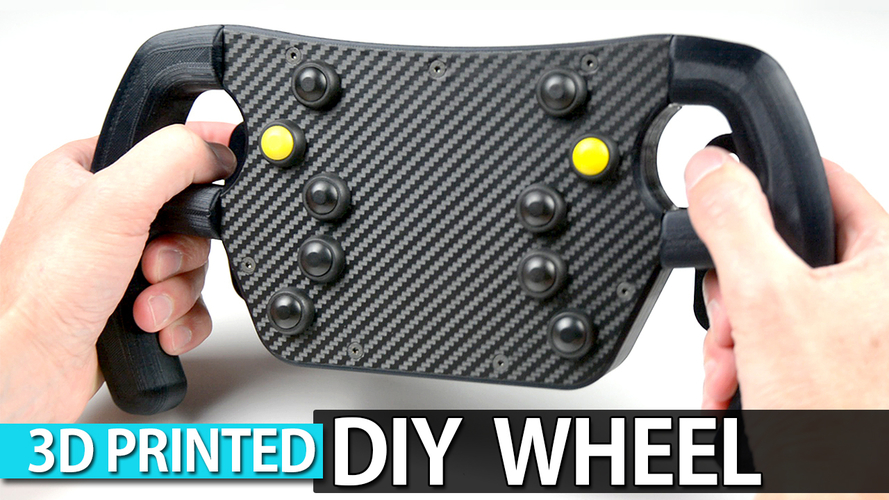 DIY 3D Printed F1 GT Wheel with Magnetic Shift Paddles 3D Print 217282 DIY 3D Printed F1 GT Wheel with Magnetic Shift Paddles 3D Print 217282