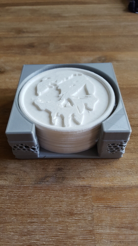 Coaster holder Voronoi style 3D Print 217487 Coaster holder Voronoi style 3D Print 217487