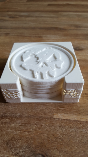 Coaster holder Voronoi style 3D Print 217490 Coaster holder Voronoi style 3D Print 217490