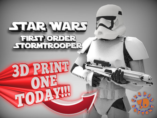 First Order Stormtrooper - Star Wars 3D Print 217708