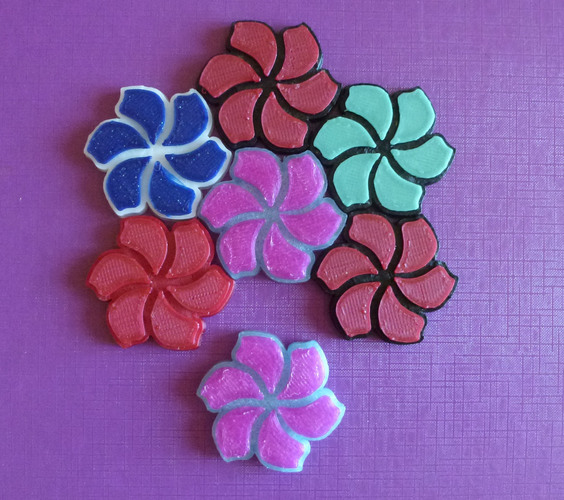 Tessellating flower coaster 3D Print 21785